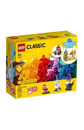 Lego Classic. Caramizi transparente creative