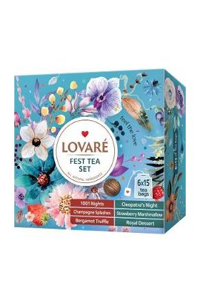 Set ceai: 6 arome x 15 pliculete. Fest Tea