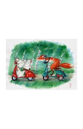 Print intrecere pe Vespa 30 x 40