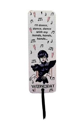 Semn de carte accesorizat snur: Wednesday Addams