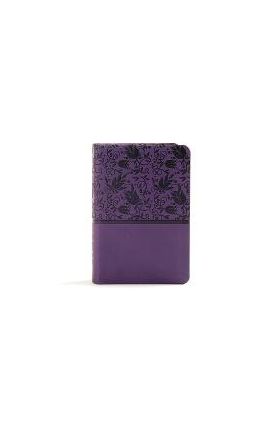 KJV Large Print Compact Reference Bible, Purple Leathertouch - Holman Bible Staff