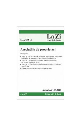 Asociatiile de proprietari Act. 1.09.2019