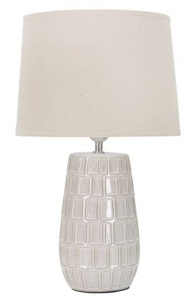 Lampa de masa, Phole, Mauro Ferretti, 1 x E27, 40W, Ø28 x 44.5 cm, ceramica/fier/textil, crem