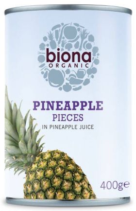 Ananas bucati in suc de ananas, eco-bio, 400g - Biona