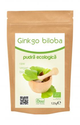 Ginkgo biloba pulbere raw 125g - OBio