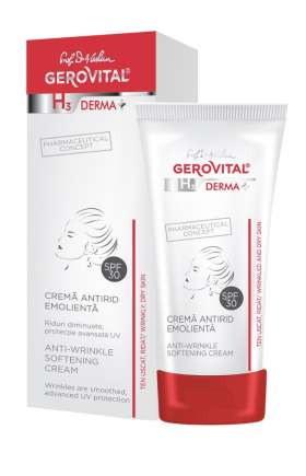 Crema antirid emolienta, SPF30, Gerovital Derma H3, 30ml - Gerovital