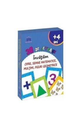 36 de jetoane - Invatam cifre semne matematice multimi figuri geometrice 4 Ani+