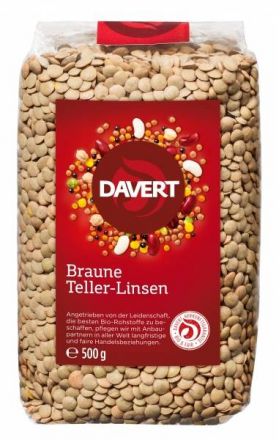 Linte maro, eco-bio, 500g - DAVERT