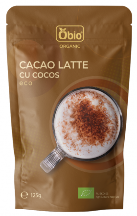 Cacao latte cu cocos, eco-bio, 125g - Obio