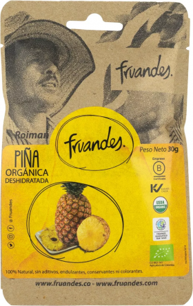 Ananas deshidratat BIO, 30g, Fruandes