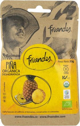 Ananas deshidratat eco-bio, 30g Juan Valdez