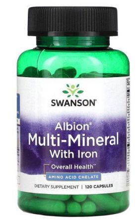 Albion Chelated Multi Mineral with Iron 120 capsule - Swanson