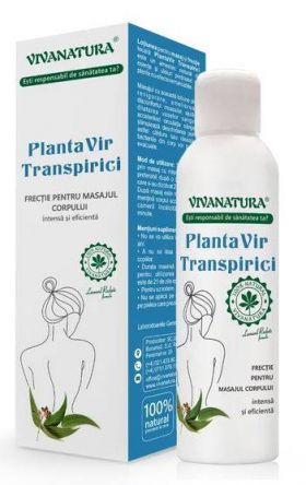 PLANTAVIR TRANSPIRICI (frectie pentru masajul corpului) 145ml - VIVA NATURA