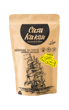 Ciocolata de baut cu ghimbir 70%, 24g, Casa Kakau