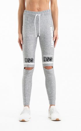 Pantaloni sport pentru femei Essentials Grey - LABELLAMAFIA