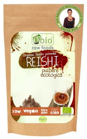 Ganoderma - Reishi pulbere 60g raw eco-bio - Obio