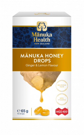 Bomboane miere de Manuka MGO 400+ (65g) (ghimbir si lamaie)