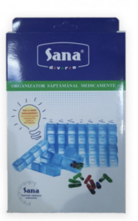 Organizator medicamente saptamanal, 1buc - Sarah