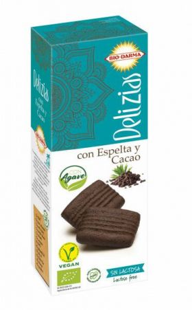 Biscuiti din spelta cu cacao, indulciti cu agave ECO-BIO 135g Bio Darma