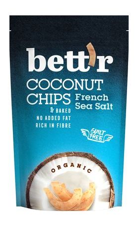 Chips de cocos cu sare de mare fara gluten Bio, 70g, Bettr