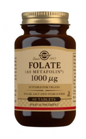 Acid folic Folate 1000ug, 60tbl - Solgar