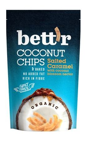 Chips de cocos si caramel sarat fara gluten Bio, 70g, Bettr