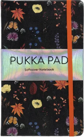 Carnet A5 - Bloom Floral - Negru | Pukka Pad