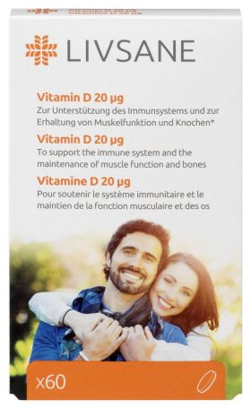 LIVSANE VITAMINA D 20MCG X 60 TABLETE