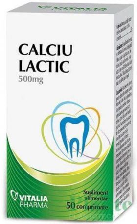 CALCIU LACTIC 50 Comprimate - VITALIA PHARMA