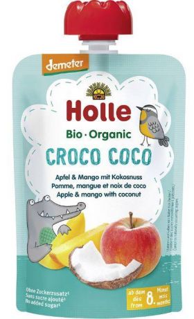 Piure din mere, mango si cocos pentru copii, +8 luni, Eco-Bio 100g - Holle