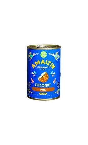 Lapte de cocos 17 %, eco-bio, 400 ml, Amaizin