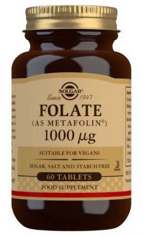 FOLATE (AS METAFOLIN) 1000mcg, 60 tablete - SOLGAR