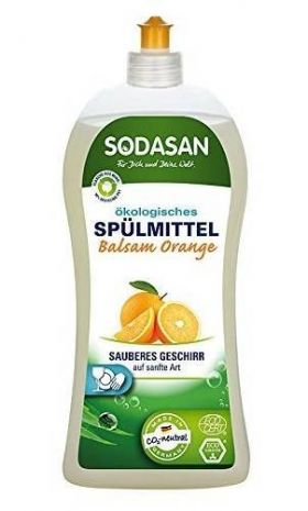 Detergent Vase Lichid Cu Balsam Bio Portocala 1L - SODASAN