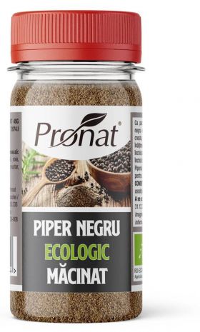 Piper negru macinat, eco-bio, 45g - Pronat