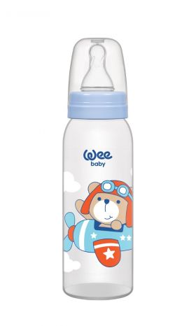 Biberon cu tetina rotunda, 250ml, Wee Baby