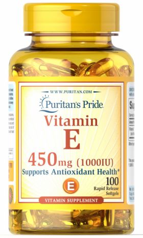 Puritan s Pride Vitamin E 450 mg (1000 IU) 100 softgels