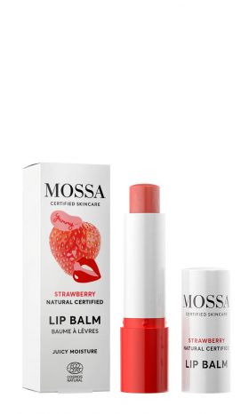 Balsam de buze cu capsuni, Juicy Moisture, 4g - Mossa