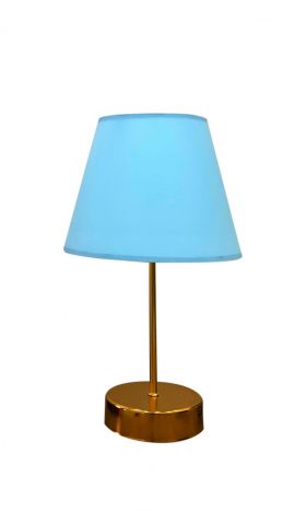 Lampa de masa, FullHouse, 390FLH1717, Metal, Albastru / Auriu