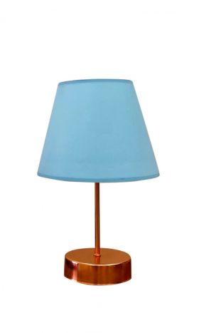 Lampa de masa, FullHouse, 390FLH1719, Metal, Albastru / Aur roz