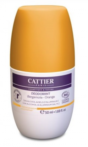 Deodorant roll-on cu Portocale si Bergamota, 50ml - Cattier