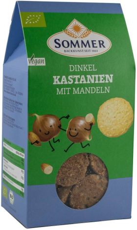 Biscuiti din grau spelta cu migdale si castane, eco-bio, 150g - Sommer
