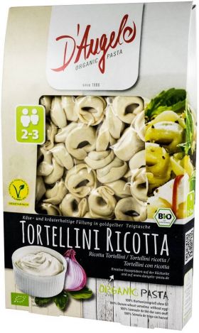 Tortellini cu ricotta eco-bio, 250g D'ANGELO PASTA