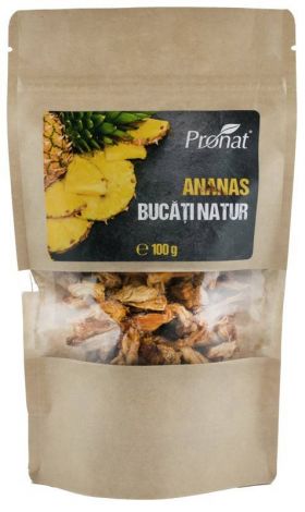 Ananas bucati natur, 100 g, Pronat