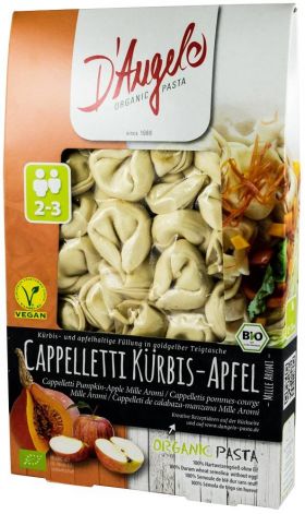 Cappelletti cu dovleac si mar eco-bio, 250g D'ANGELO PASTA