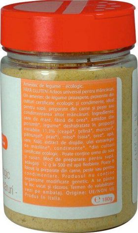 Amestec de legume - adaos universal mancaruri - eco-bio 180g - Pronat