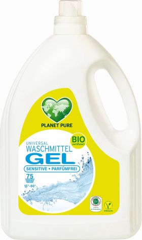 Detergent gel de rufe hipoalergenic -fara parfum eco-bio, 3L Planet Pure