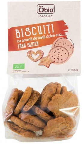 Biscuiti cu aroma de turta dulce fara gluten, eco-bio, 100g - Obio