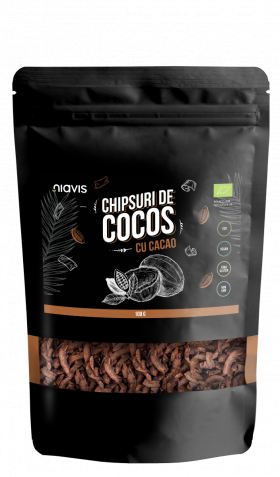 Chipsuri de cocos cu cacao Eco, 100g, Niavis