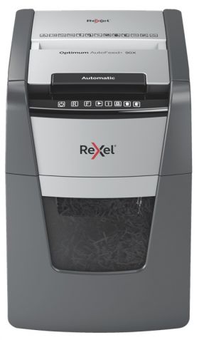 Distrugator Documente Automat Rexel Optimum 90x, P4, Cross-cut (confeti), 90 Coli, Cos 34l