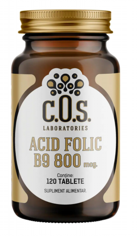 Acid Folic B9 800mcg, 120 tablete, COS Laboratories